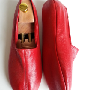Red Leather indoor slipper