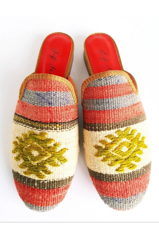 Women Kilim Sandal Loafer Handmade
