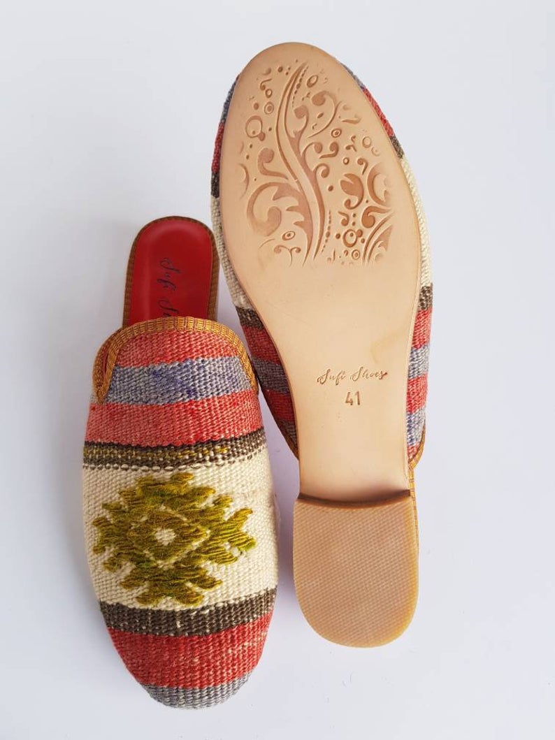 Women Kilim Sandal Loafer Handmade 41 Euro size – Handcrafted Shoes and ...