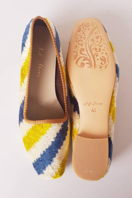 Silk Ikat Velvet Women Shoes